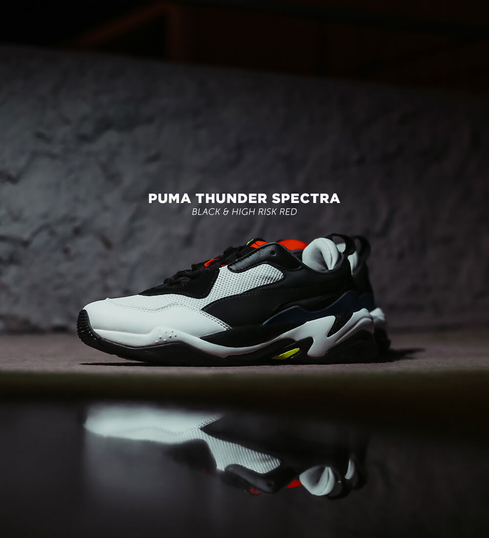 Puma Thunder Spectra Black & High Risk Red